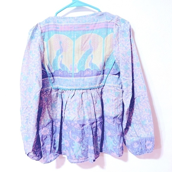 💜NWT💜 SPELL ✨EXTREMELY RARE VINTAGE PIECE✨ Opal Xanadu Blouse Sz XS - Picture 13 of 14